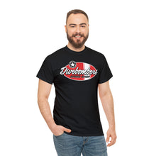 Load image into Gallery viewer, Red speed shop surf logo on front Heavy Cotton Tee