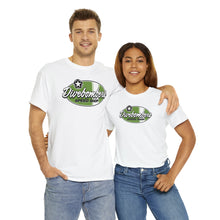 Load image into Gallery viewer, Green speed shop surf logo on front Heavy Cotton Tee
