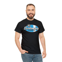 Load image into Gallery viewer, Blue Garage shop surf logo on front Heavy Cotton Tee