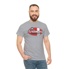 Load image into Gallery viewer, Red speed shop surf logo on front Heavy Cotton Tee