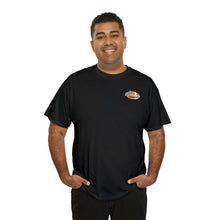 Load image into Gallery viewer, Orange speed shop surf large logo on back Heavy Cotton Tee