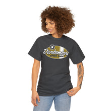 Load image into Gallery viewer, Gold speed shop surf logo on front Heavy Cotton Tee