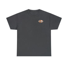 Load image into Gallery viewer, Orange speed shop surf large logo on back  Heavy Cotton Tee
