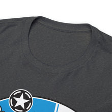 Load image into Gallery viewer, Blue Garage shop surf logo on front Heavy Cotton Tee