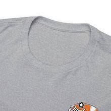 Load image into Gallery viewer, Orange speed shop surf large logo on back Heavy Cotton Tee