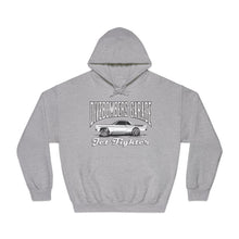 Load image into Gallery viewer, Jet Fighter hoodie large logo on front