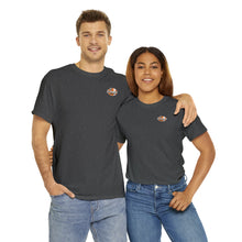 Load image into Gallery viewer, Orange speed shop surf large logo on back Heavy Cotton Tee