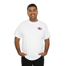 Load image into Gallery viewer, Red speed shop surf large logo on back Heavy Cotton Tee