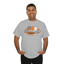 Load image into Gallery viewer, Orange Speed Shop surf logo on front Heavy Cotton Tee