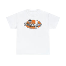 Load image into Gallery viewer, Orange Speed Shop surf logo on front Heavy Cotton Tee