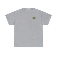 Load image into Gallery viewer, Green garage surf large logo on back Heavy Cotton Tee