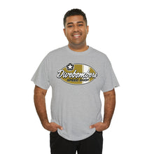 Load image into Gallery viewer, Gold speed shop surf logo on front Heavy Cotton Tee