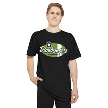 Load image into Gallery viewer, Green Divebomber Garage surf logo tall shirt
