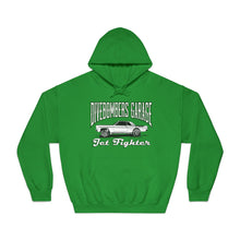 Load image into Gallery viewer, Jet Fighter hoodie large logo on front
