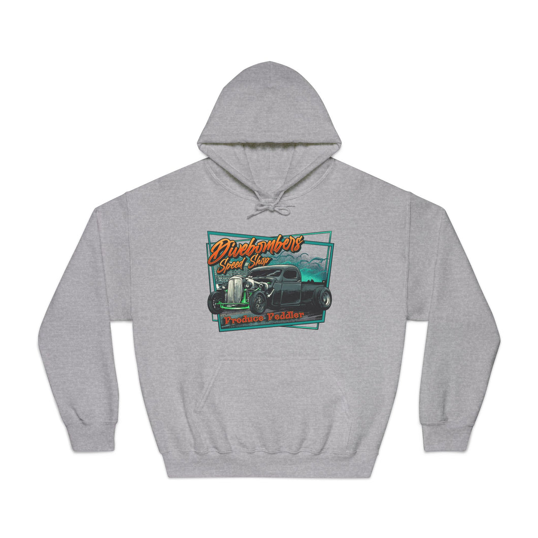produce peddler hoodie print on front