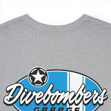 Load image into Gallery viewer, Blue garage surf large logo on back  Heavy Cotton Tee
