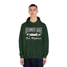 Load image into Gallery viewer, Jet Fighter hoodie large logo on front
