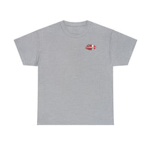 Load image into Gallery viewer, Red garage surf large logo on back  Heavy Cotton Tee
