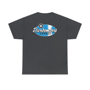 Blue garage surf large logo on back  Heavy Cotton Tee