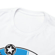 Load image into Gallery viewer, Blue Garage shop surf logo on front  Heavy Cotton Tee
