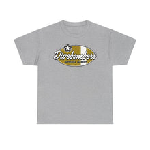 Load image into Gallery viewer, Gold speed shop surf logo on front Heavy Cotton Tee
