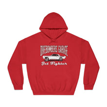 Load image into Gallery viewer, Jet Fighter hoodie large logo on front
