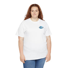 Load image into Gallery viewer, blue garage surf large logo on back  Heavy Cotton Tee
