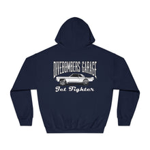 Load image into Gallery viewer, Jet Fighter hoodie large logo on back
