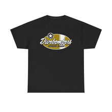 Load image into Gallery viewer, Gold speed shop surf logo on front Heavy Cotton Tee
