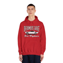 Load image into Gallery viewer, Jet Fighter hoodie large logo on front
