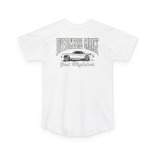 Load image into Gallery viewer, jet fighter large logo on back tall shirt
