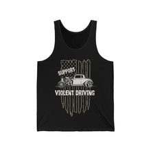 Load image into Gallery viewer, flag qjet violent driving Jersey Tank
