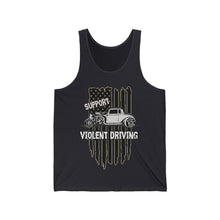 Load image into Gallery viewer, flag qjet violent driving Jersey Tank
