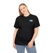 Load image into Gallery viewer, Blue garage surf large logo on back  Heavy Cotton Tee
