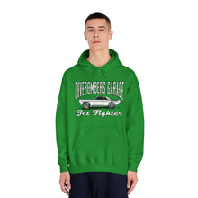 Load image into Gallery viewer, Jet Fighter hoodie large logo on front
