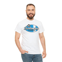 Load image into Gallery viewer, Blue Garage shop surf logo on front  Heavy Cotton Tee
