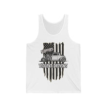 Load image into Gallery viewer, flag qjet violent driving Jersey Tank

