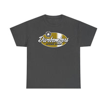 Load image into Gallery viewer, Gold speed shop surf logo on front Heavy Cotton Tee

