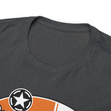 Load image into Gallery viewer, Orange Speed Shop surf logo on front  Heavy Cotton Tee
