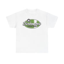 Load image into Gallery viewer, Green speed shop surf logo on front Heavy Cotton Tee
