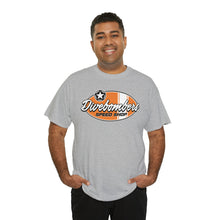 Load image into Gallery viewer, Orange Speed Shop surf logo on front  Heavy Cotton Tee
