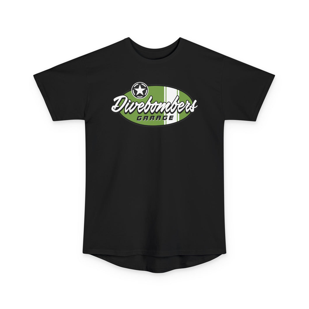 Green Divebomber Garage surf logo tall shirt